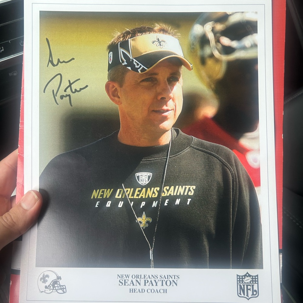 New Orleans Saints Sean Payton Autographed Photo